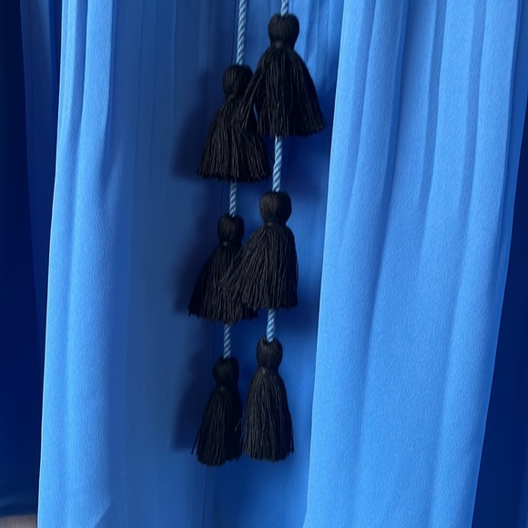 LOFT BLUE ACCORDION BLOUSE SIZE SM - Picture 4 of 6